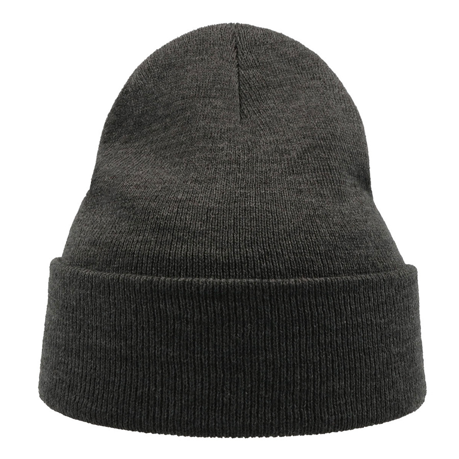 Шапка вязаная  двойная Wind-S, темно-серый-6