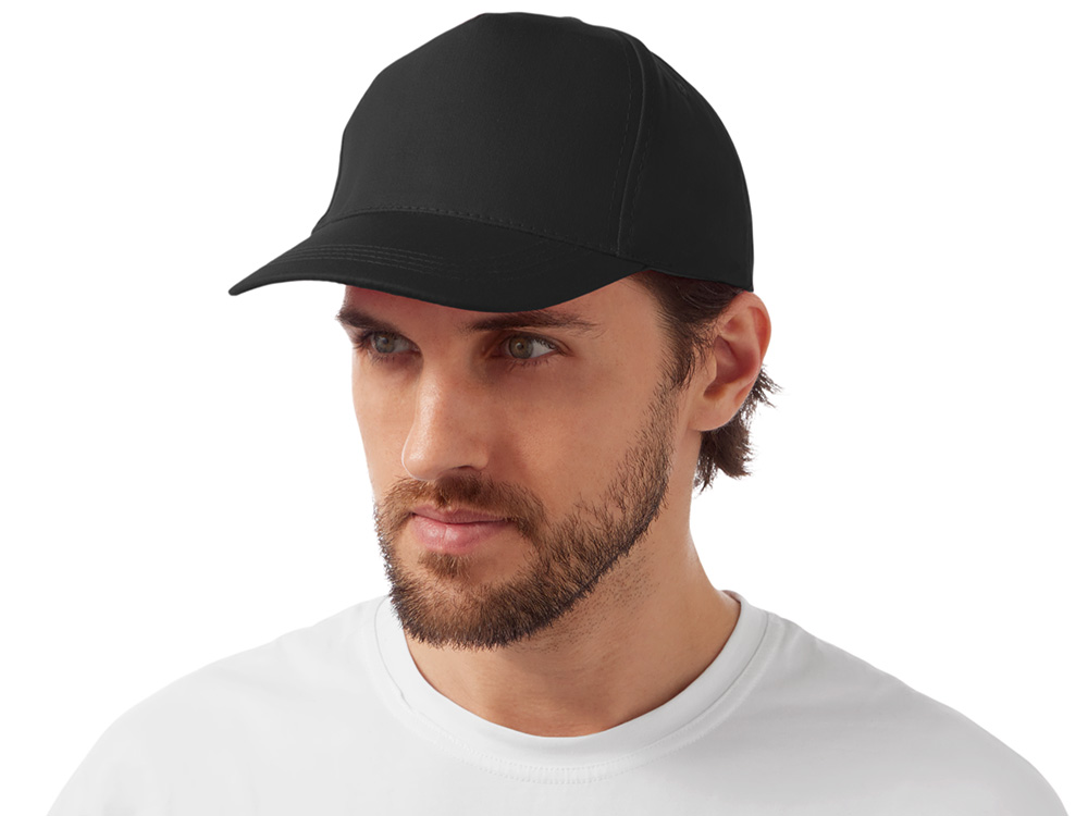 Бейсболка Мемфис 230 5-панельная, цвет черный-1