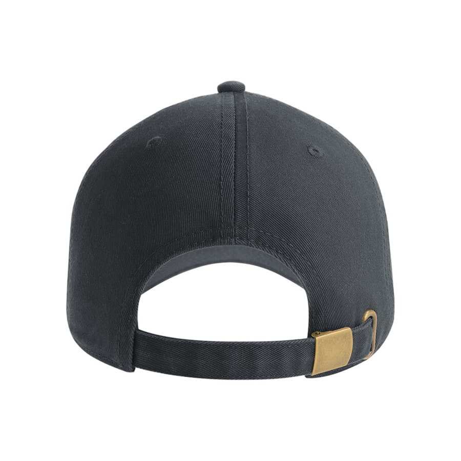 Бейсболка FRASER, органический хлопок, 6 клиньев, металлическая застежка, темно-серый-2