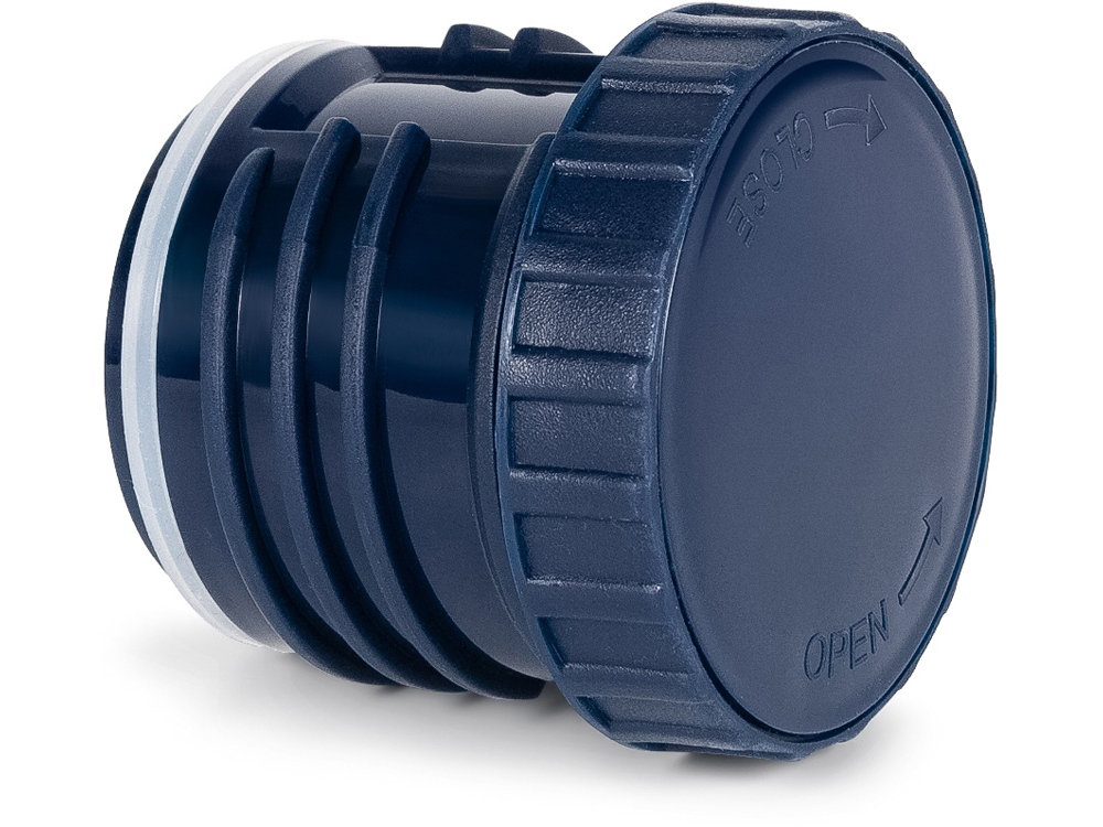 Термос Relaxika 101 (1 литр), темно-синий (без лого)-7