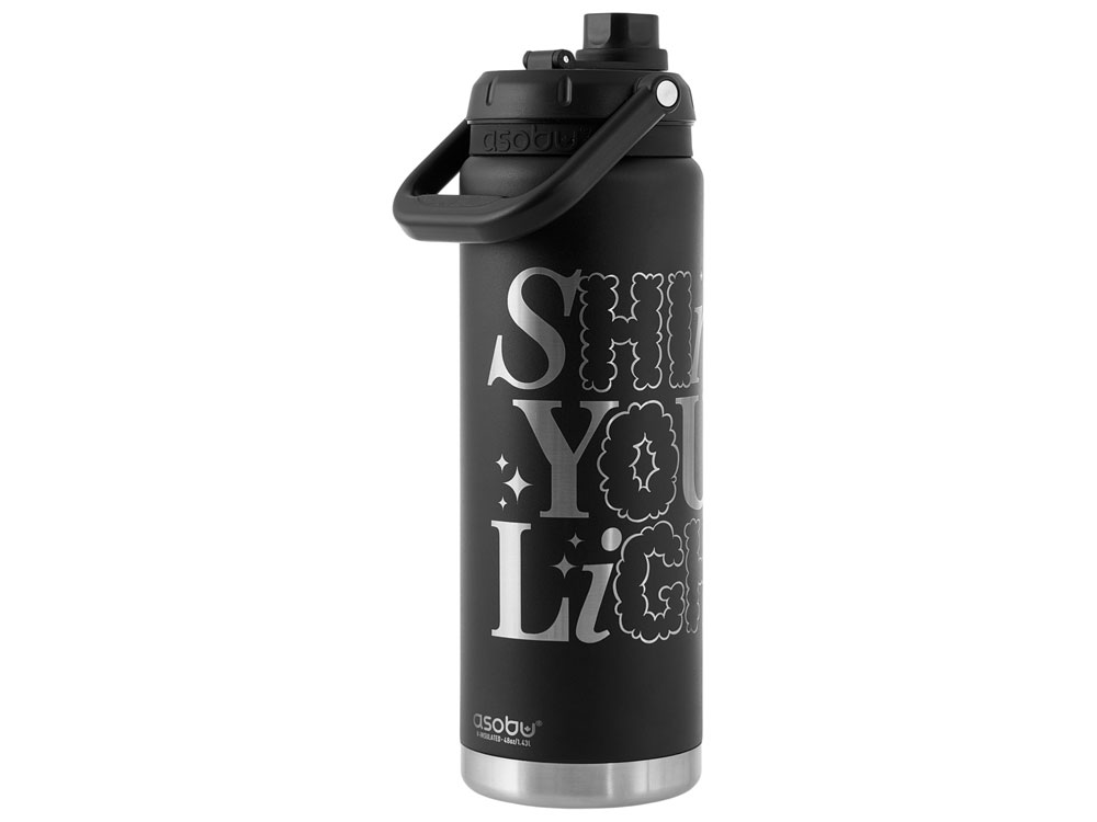 Вакуумный термос Canyon Jug, 1430 мл, черный с гравировкой-0