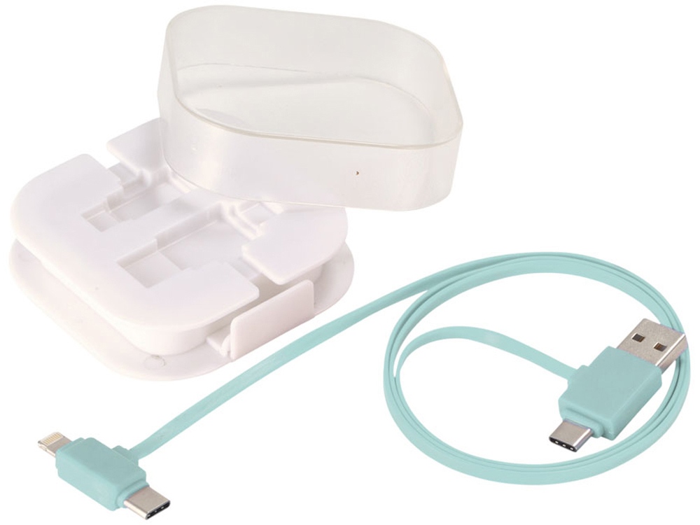 Цветной зарядный кабель, мятный-5