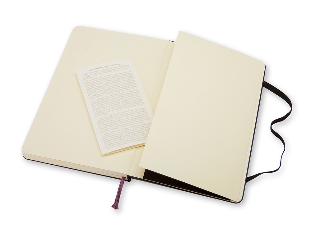 Записная книжка Moleskine Classic (нелинованный) в твердой обложке, Large (13х21см), черный-3