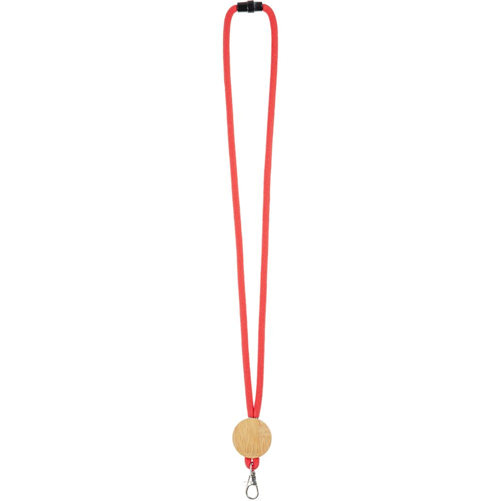 Шнурок для бейджа Tube Wood, красный-2