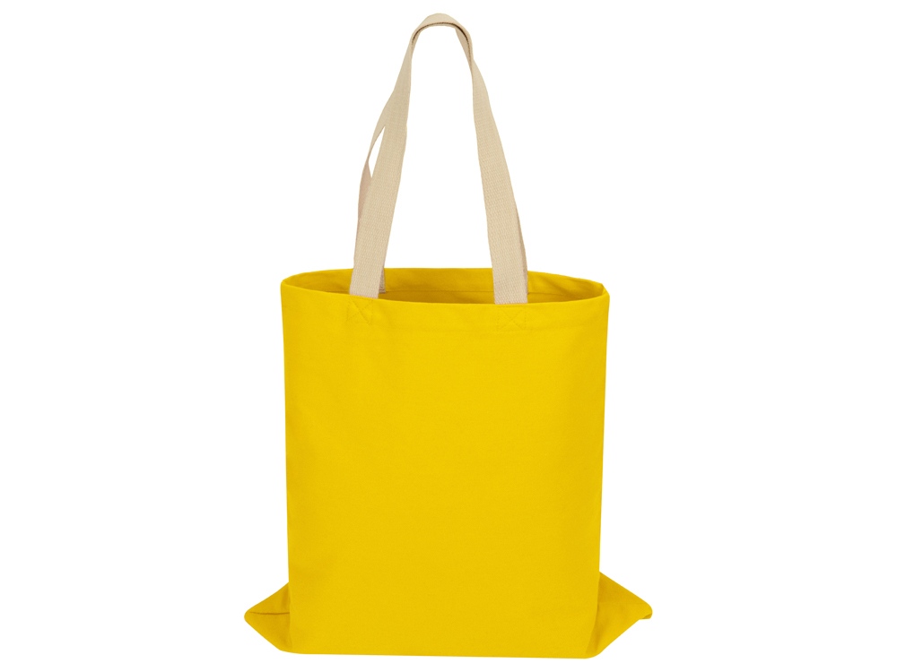 Сумка для шопинга Steady из хлопка с парусиновыми ручками, 260 г/м2, желтый-3