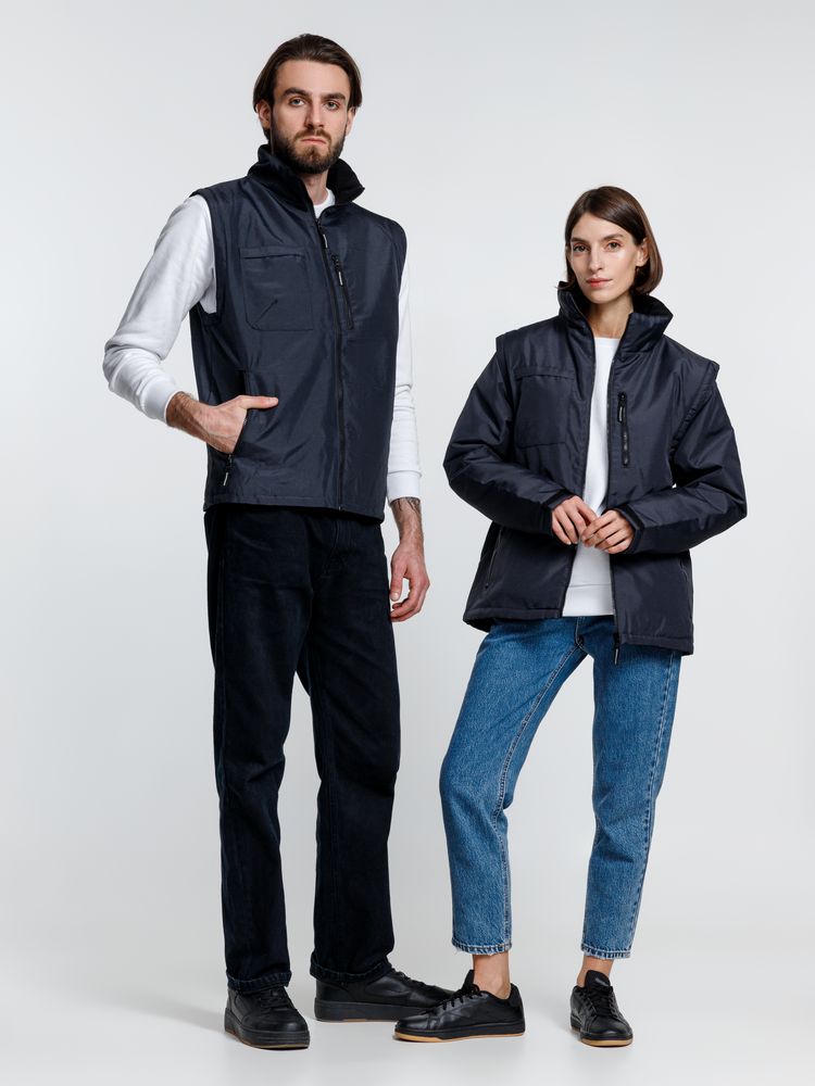 Куртка-трансформер унисекс Astana, темно-синяя-8