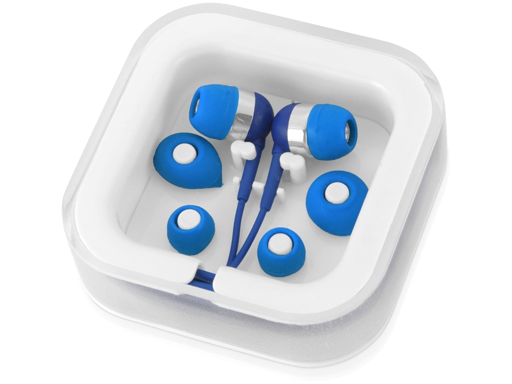 Подарочный набор Non-stop music с наушниками и зарядным устройством, синий-2