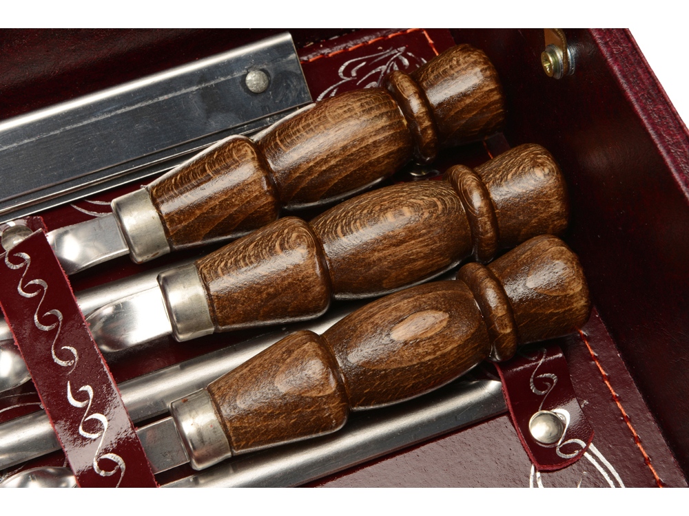 Набор подарочный, 041-6м/0,5 серебро, темно-бордовый-14