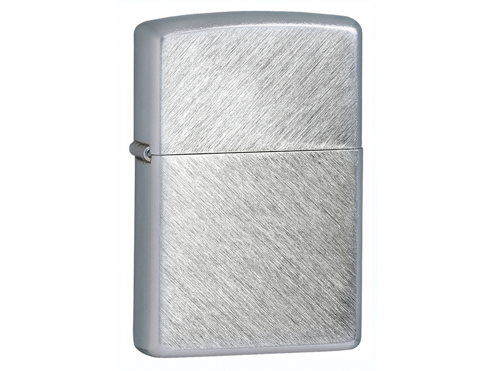 Зажигалка ZIPPO с покрытием Herringbone Sweep, латунь/сталь, серебристая, матовая, 38x13x57 мм-0