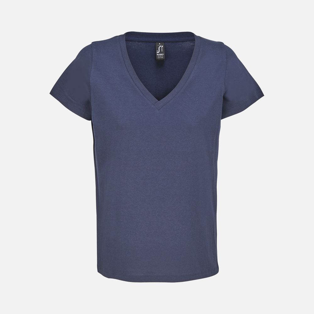 Футболка женская Regent Women с V-образным вырезом, кобальт (темно-синяя)-0