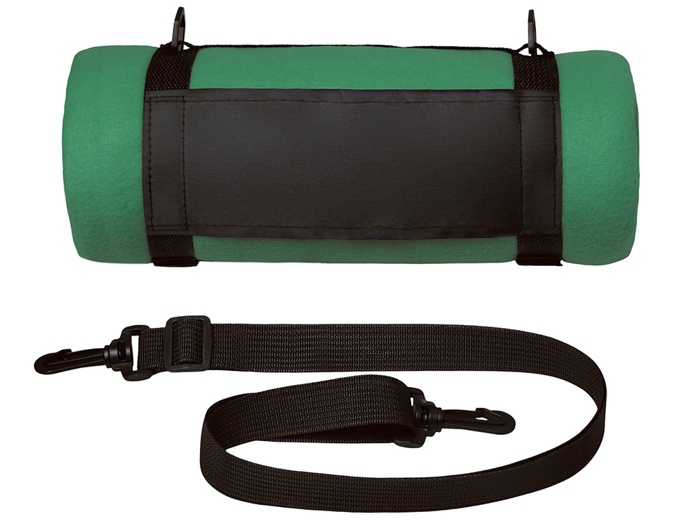 Плед Нежность с плечевым ремнем, зеленый-4