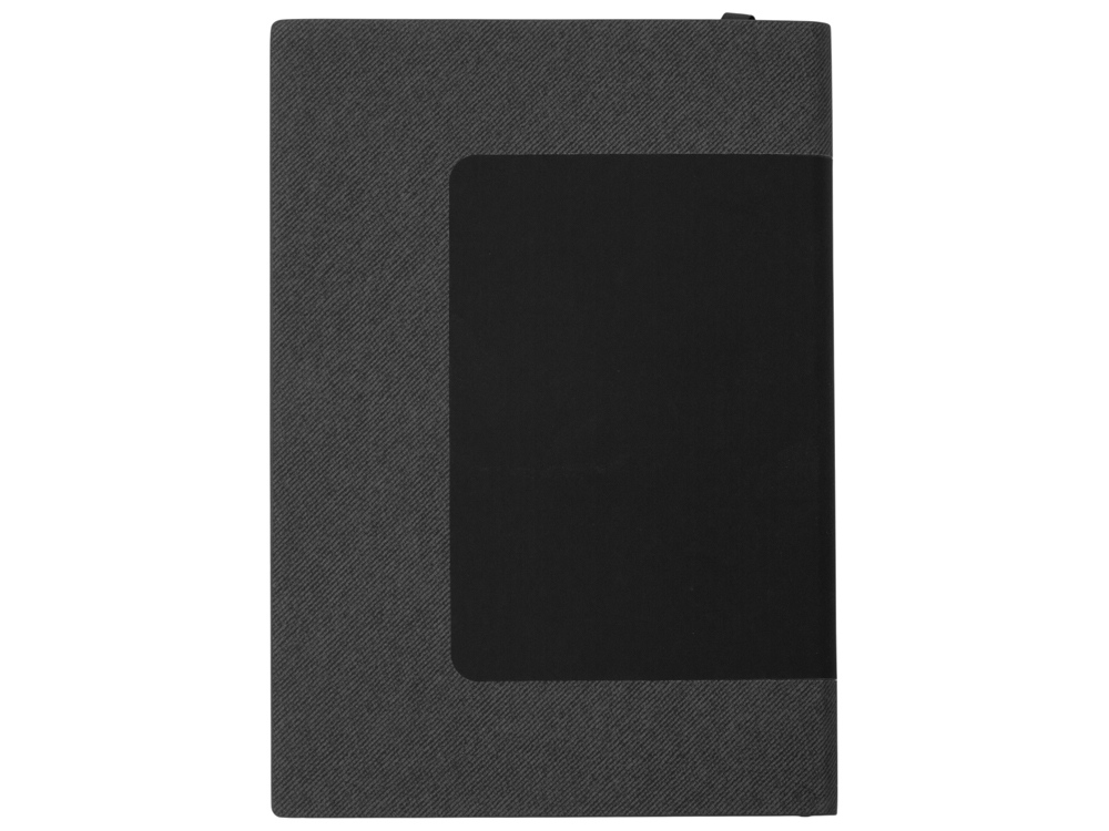 Бизнес блокнот Supreme с вставкой из софт-тача, гибкая обложка, 128 листов, черный-3