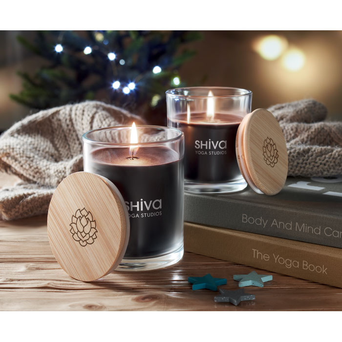 Свеча с ароматом ванили, черный-5