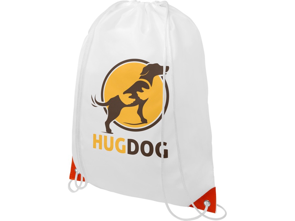 Рюкзак со шнурком Oriole, имеет цветные края, оранжевый-4