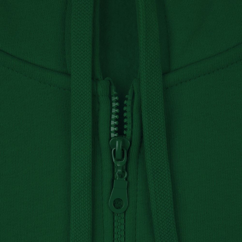 Толстовка на молнии с капюшоном Siverga Heavy 2.0, темно-зеленая-2