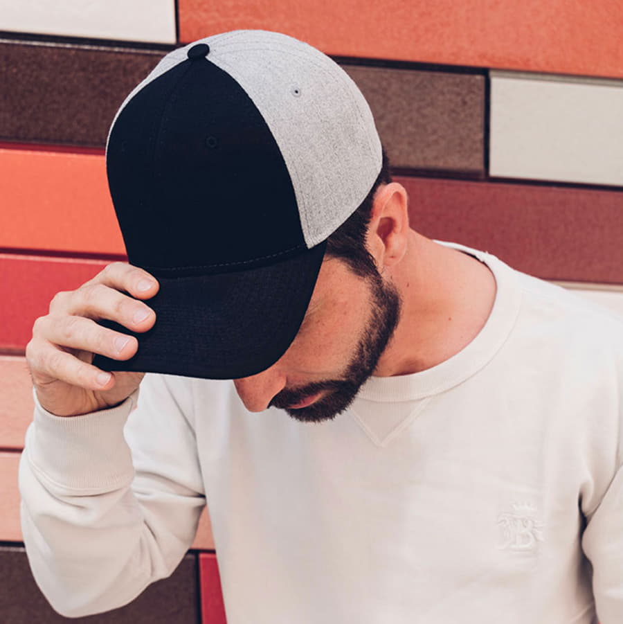 Бейсболка "Contest", 6 клиньев, пластиковая застёжка, красный, серый-1