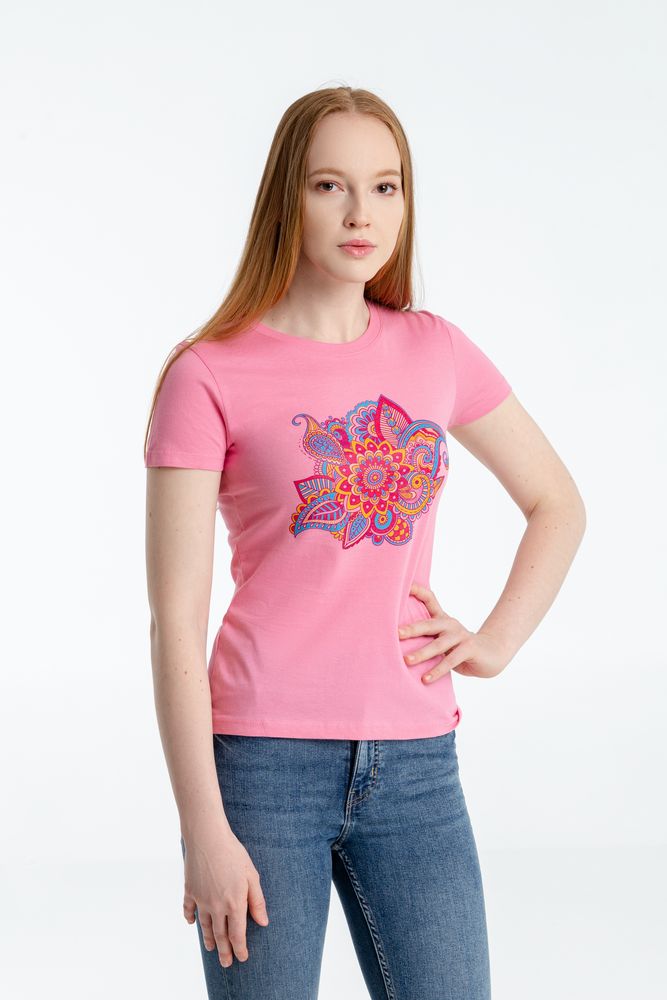 Футболка женская «Узор», розовая-3