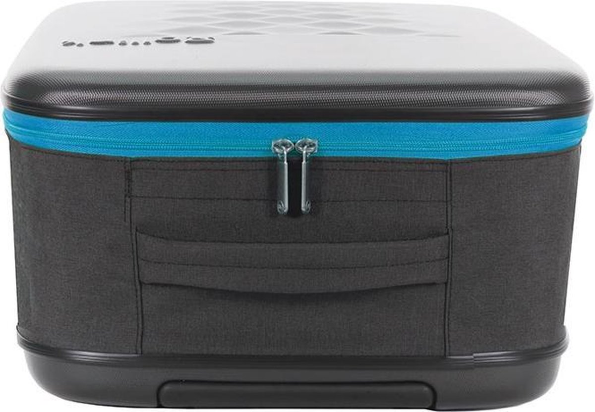 Чемодан складной Rollink Earth 55x40x20 см, 2 колеса, черный/синий-8