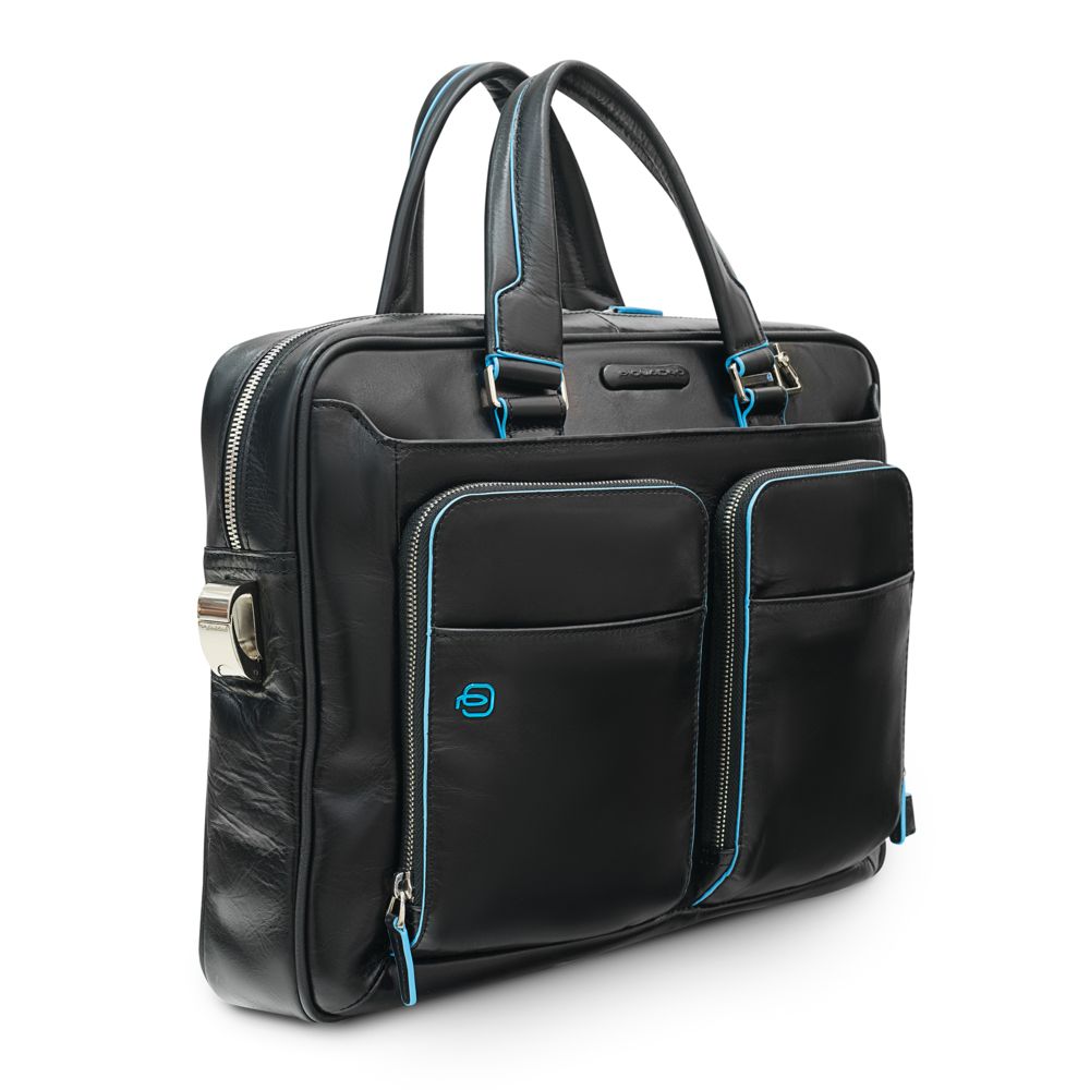 Сумка с отделением для ноутбука Piquadro Blue Square, черная-1