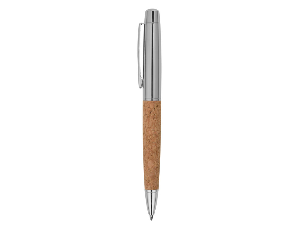 Ручка металлическая шариковая Cask, хром/бамбук-2