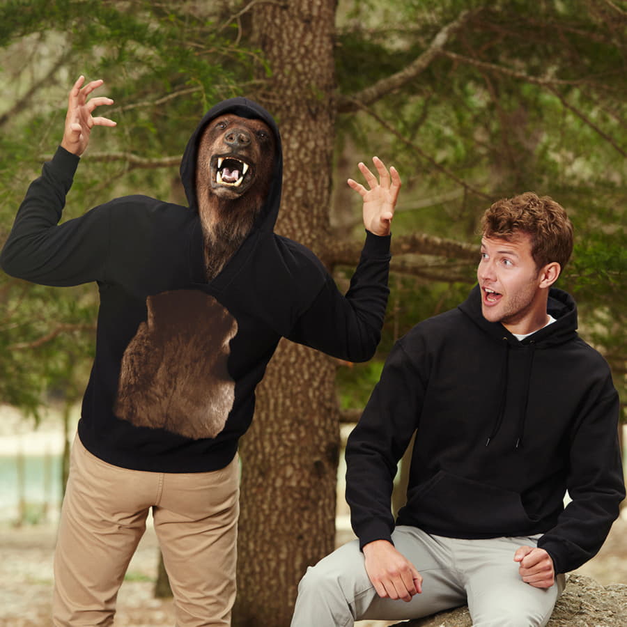 Толстовка мужская UNIQUE HOODIE 280, черный-7