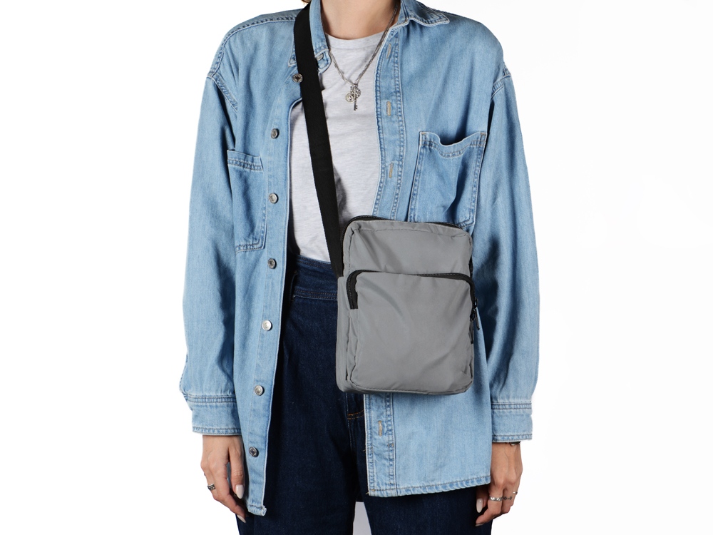 Светоотражающая сумка через плечо Reflector, светоотражающий-3