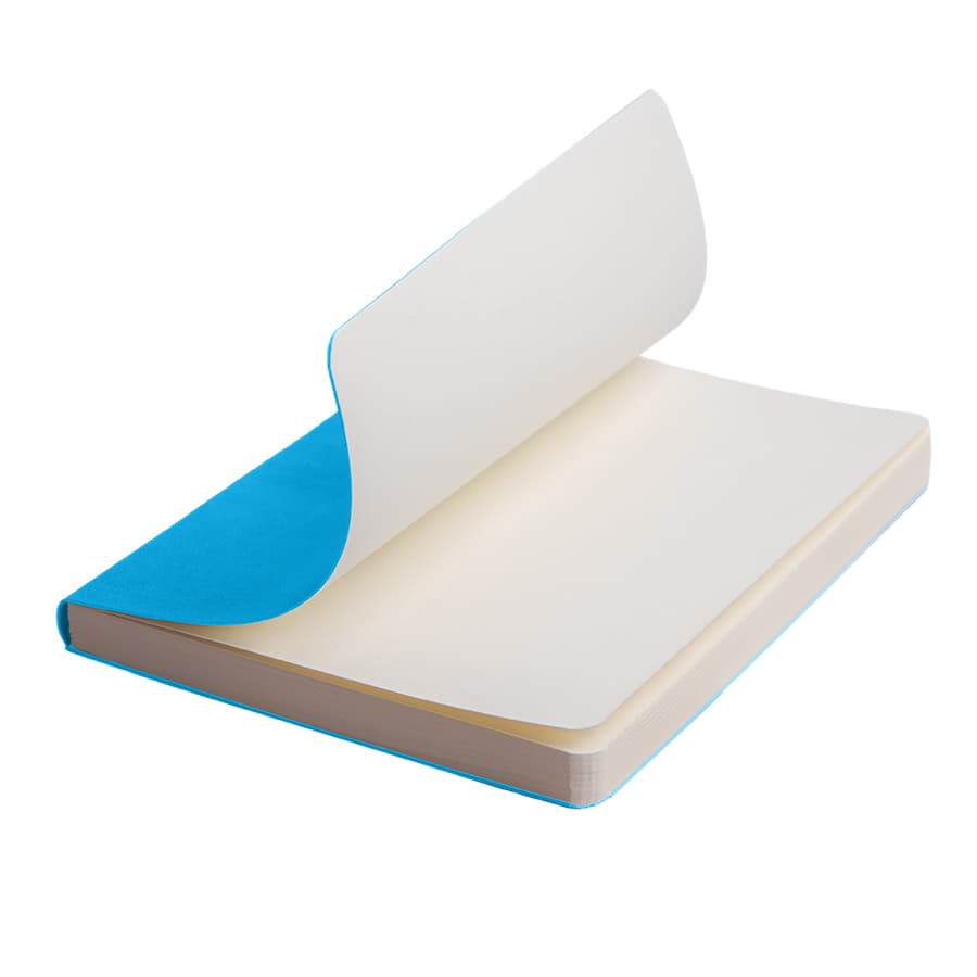 Ежедневник недатированный Tony, А5, лазурный, кремовый блок в клетку, лазурный-3