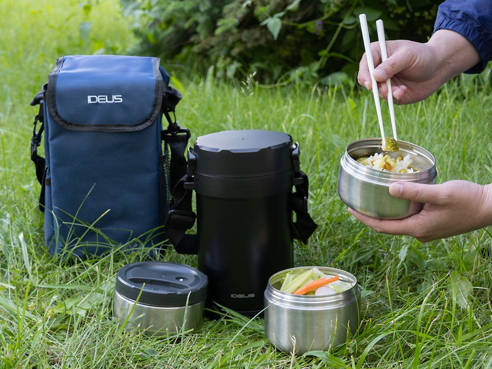 Термос для еды Jiayi в термочехле, черный-6