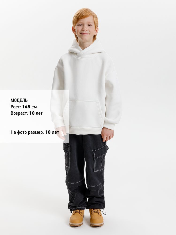 Худи детское оверсайз Junipero, молочное (белое)-2