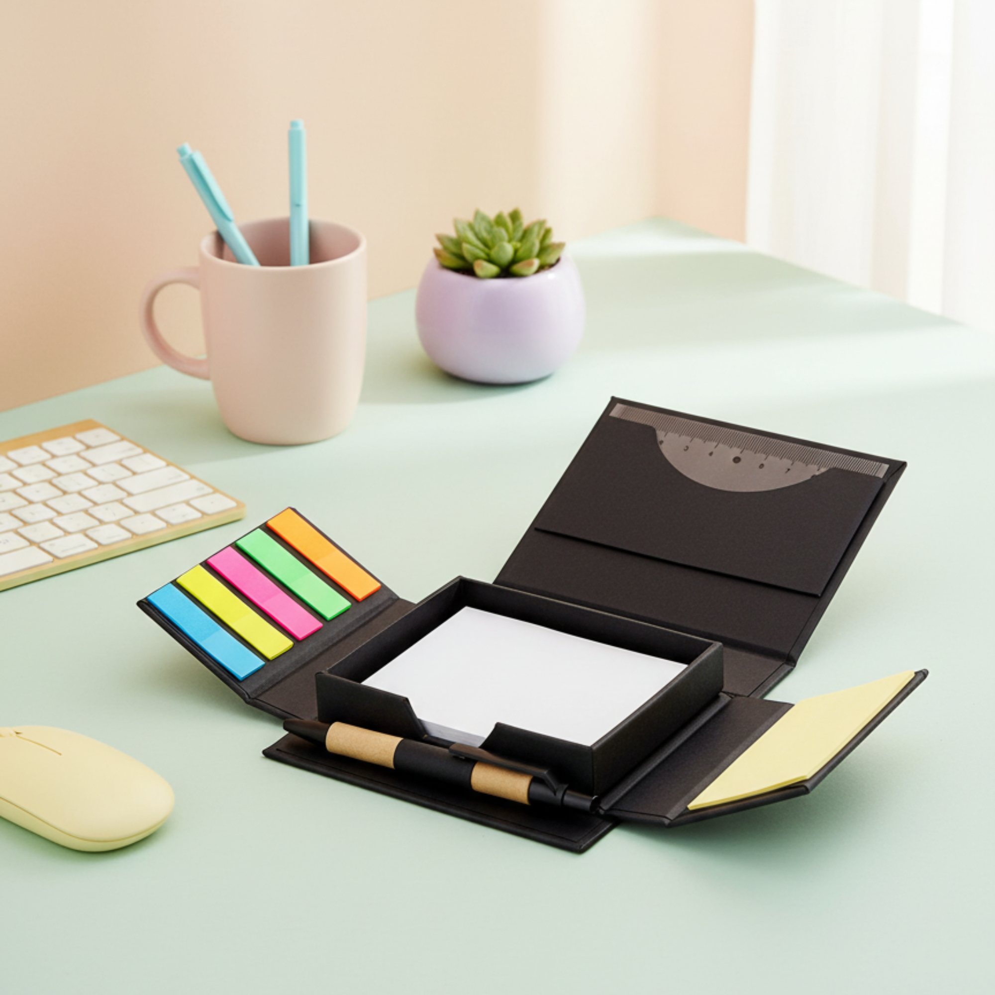 Набор для записей со стикерами Notora, Черный-7