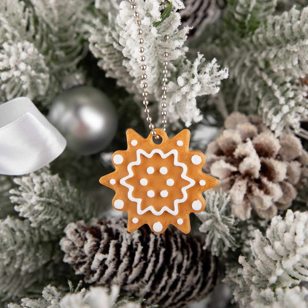 Мини-подвеска «Пряник», 3D-печать на заказ, снежинка-1