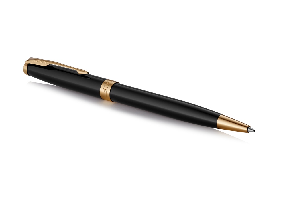 Ручка шариковая Parker Sonnet Core Black Lacquer GT, черный/золотистый-1