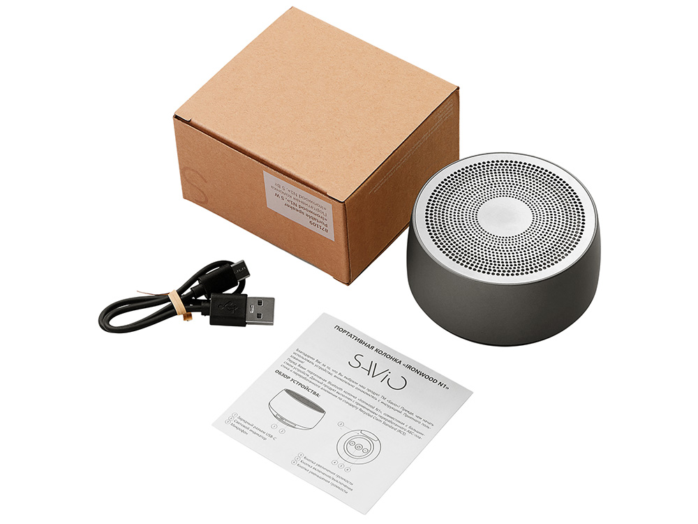 Портативная колонка Ironwood N1, 5 Вт, темно-серый-6