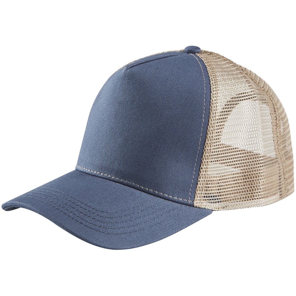 Бейсболка Blink, синяя (джинс) с бежевым-0