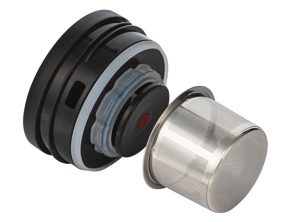 Вакуумный термокувшин Arctic с ситечком, 1200мл, черный-6