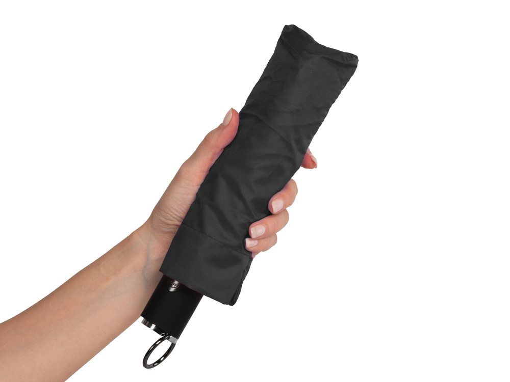 Зонт-автомат складной Auto compact, черный-10