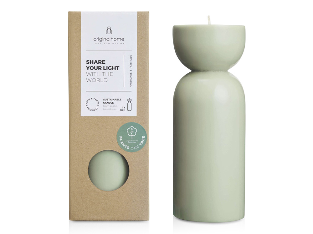 Originalhome органическая свеча - средняя - Зеленый яркий-0