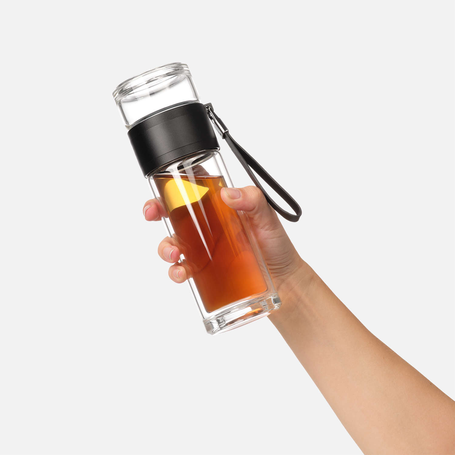 Бутылка стеклянная с двойными стенками Терсо (Terso), черная-8