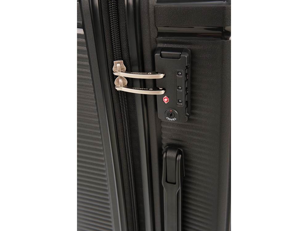 Чемодан 4-х колесный, Magellan, TRINIDAD, 110л, черный металлик-6