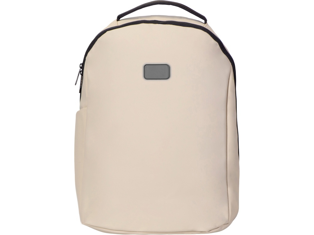 Рюкзак Sofit для ноутбука из экокожи, бежевый-3