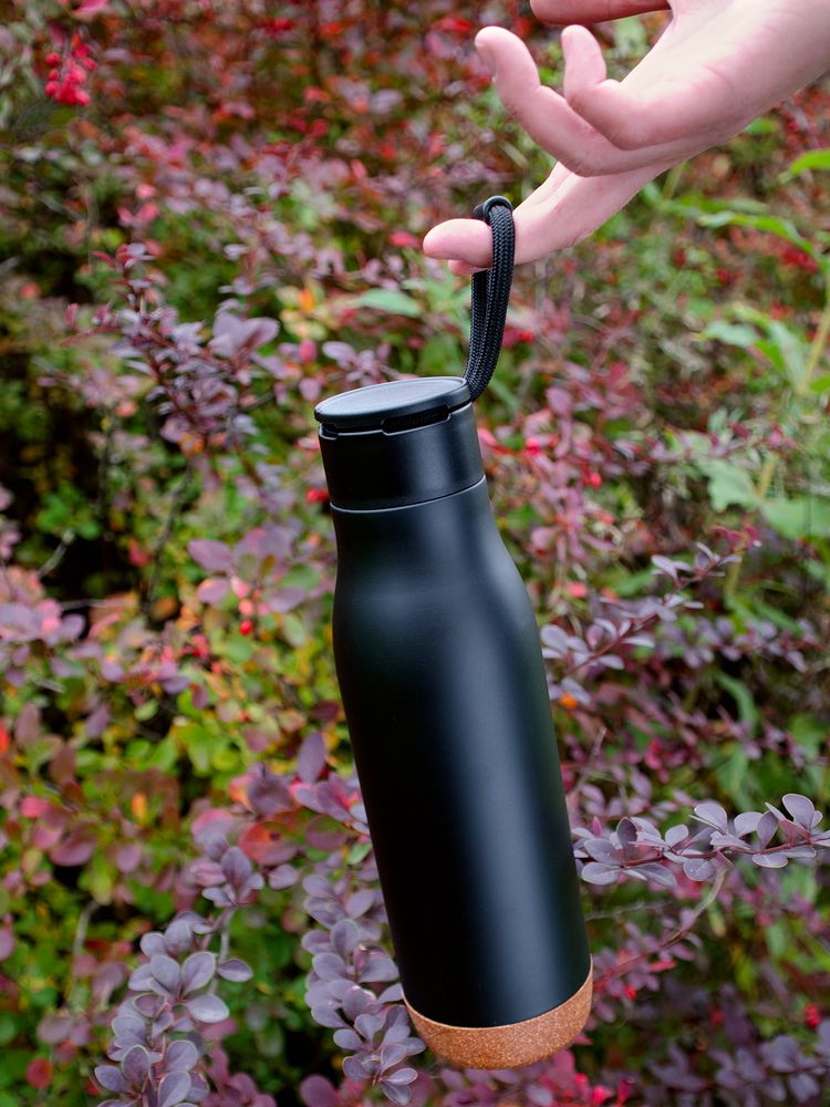 Термобутылка Steady, черная-5