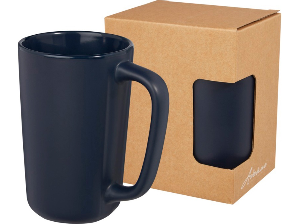 Керамическая кружка Perk объемом 480 мл, темно-синий-0