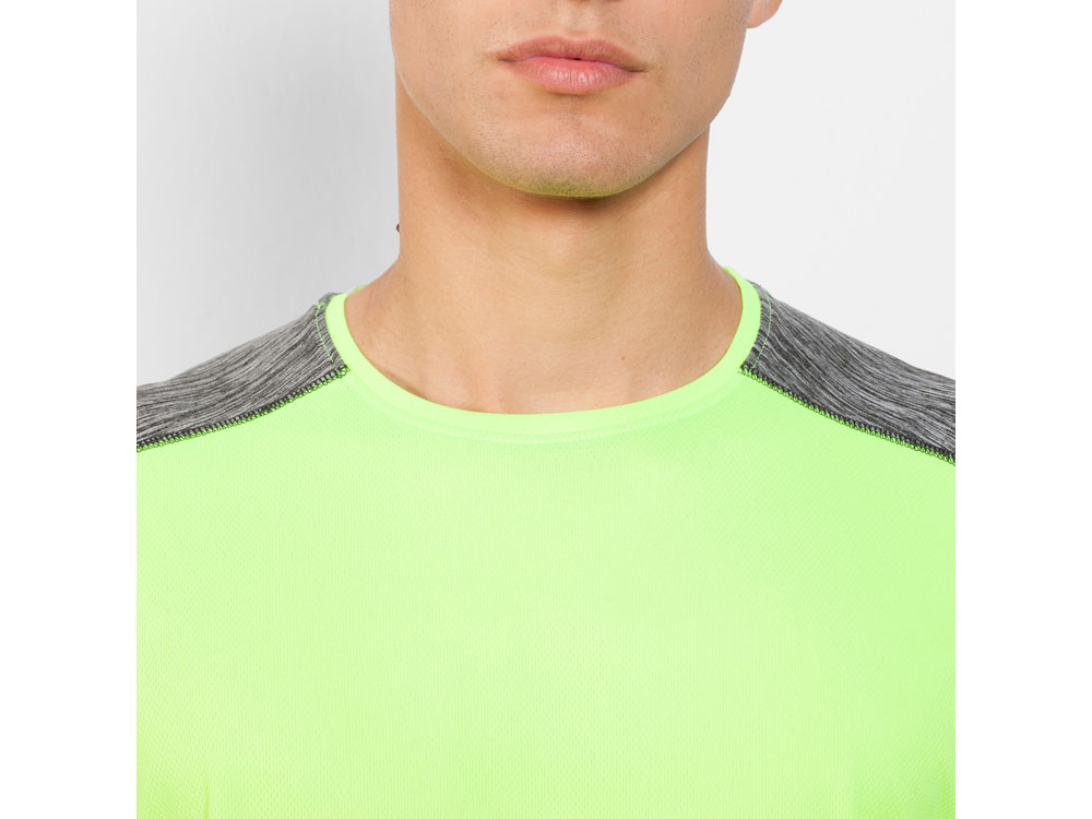 Спортивная футболка Zolder мужская, неоновый желтый/черный меланж-4