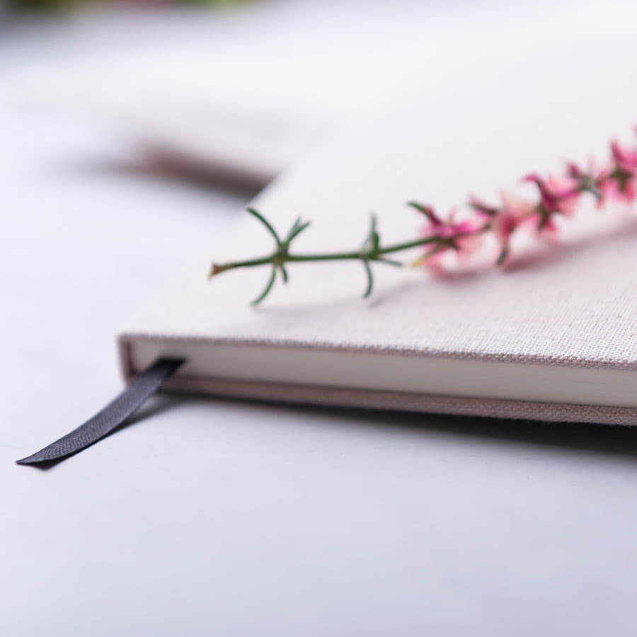 Блокнот TELMAK, A5, хлопок, белый, бежевый-1