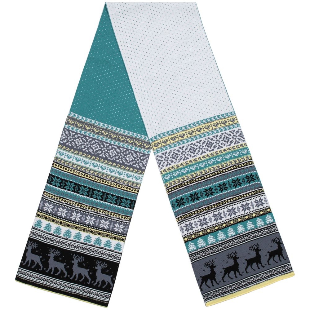 Шарф Mirakler, зеленый с желтым-2