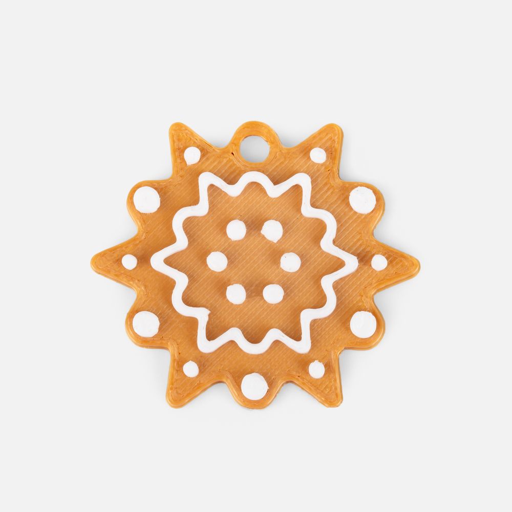 Мини-подвеска «Пряник», 3D-печать на заказ, снежинка-0
