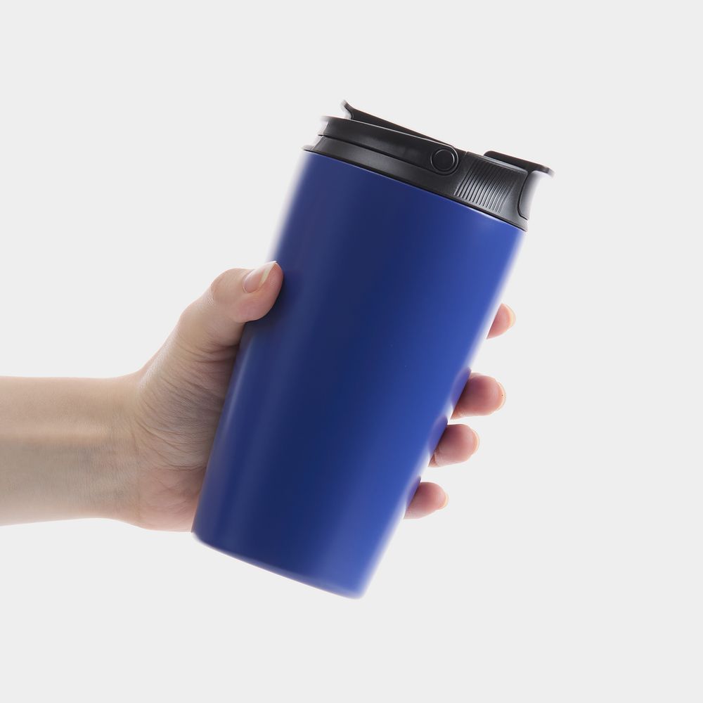 Термостакан с двумя поильниками Duetta, синий-3