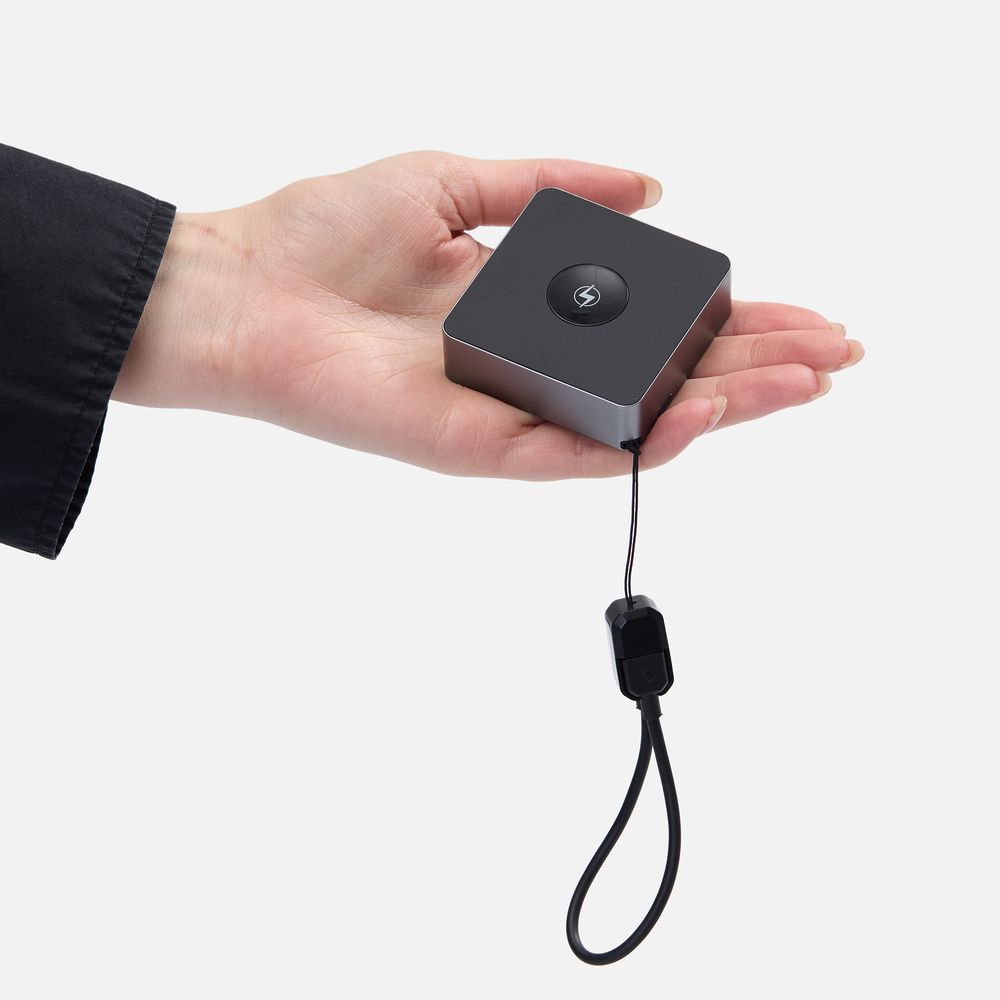 Внешний аккумулятор с беспроводной зарядкой Aura Power 5000 мАч, серый-4