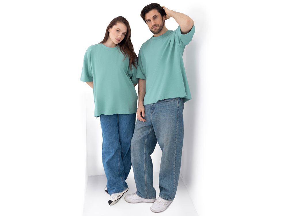 Футболка оверсайз Beta.01 унисекс, пыльный бирюзовый-5