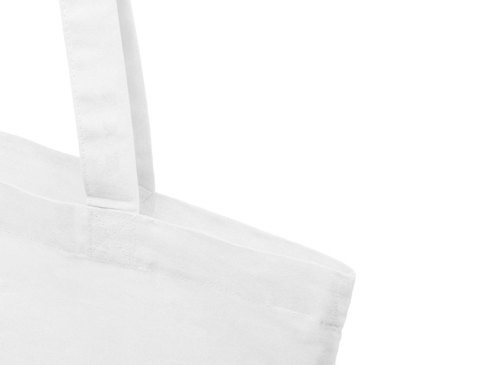 Эко-сумка Madras объемом 7 л из переработанного хлопка плотностью 140 г/м2, белый-3